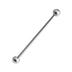 Titanium 14 Gauge Industrial Barbell with Ball End