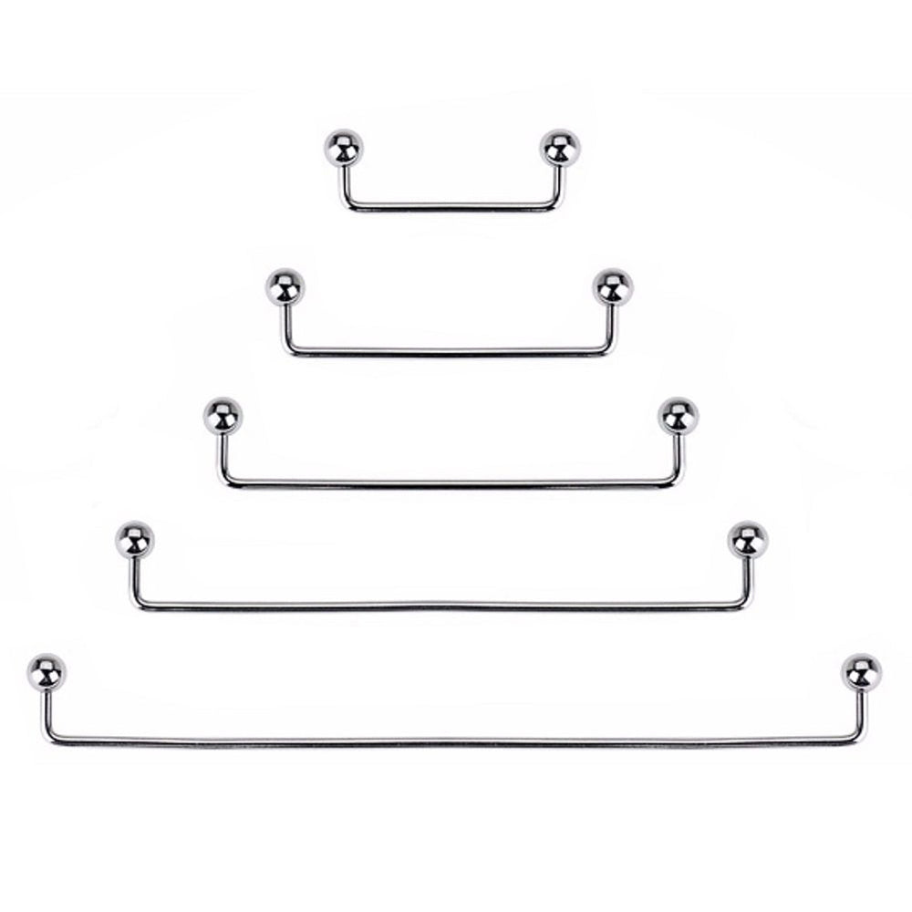 Surgical Steel 14 Gauge Surface Staple Barbell with Steel Ball