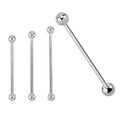 Titanium industrial barbell with ball ends