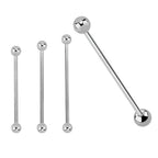 Titanium industrial barbell with ball ends