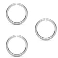 Surgical Steel 20 Gauge Bendable Hoop Nose Rings 6mm - 3 Pack