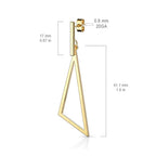 Surgical Steel 20 Gauge Dangle Isosceles Triangle Stud Earrings