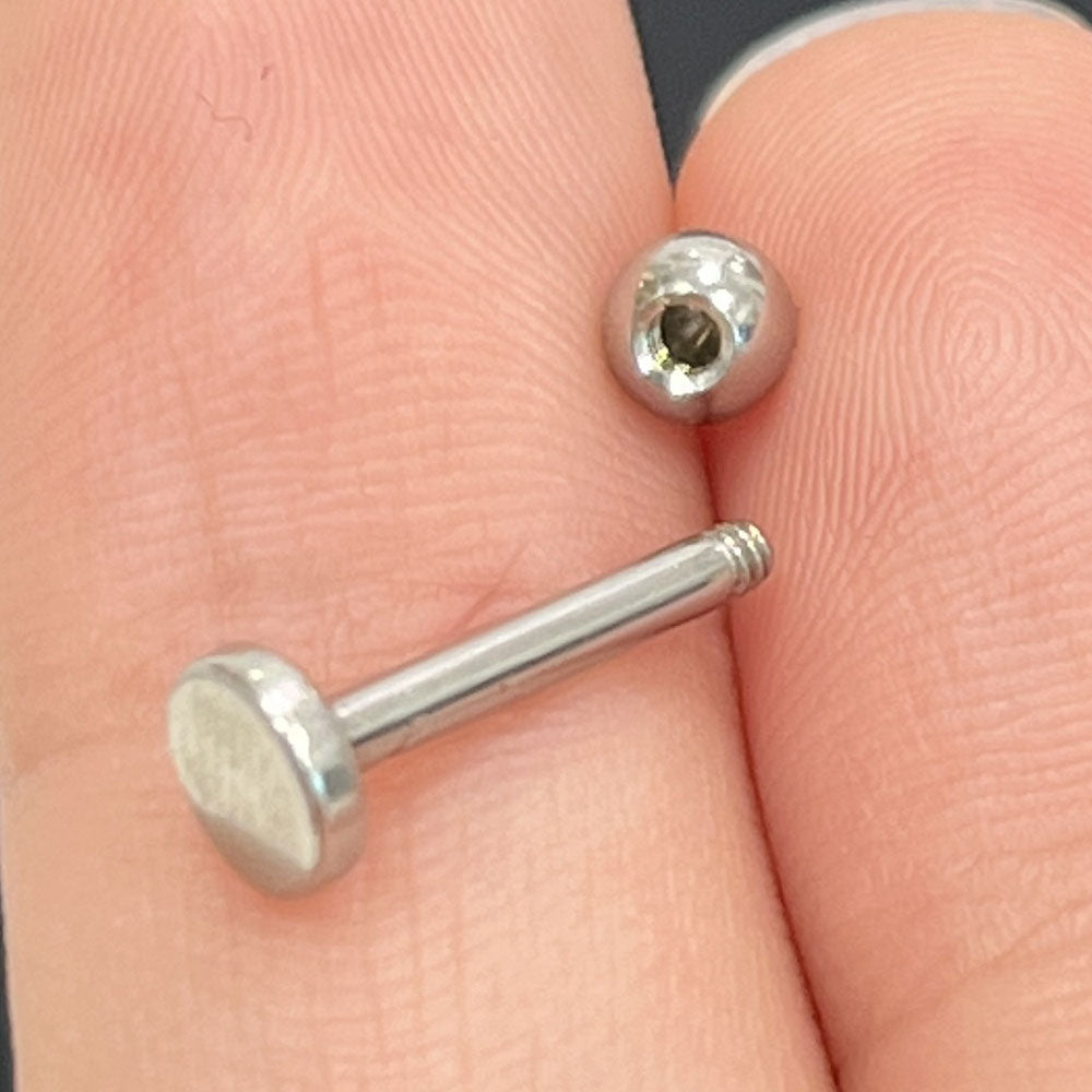 Surgical Steel 14, 16 & 18 Gauge Flat Back Labret Stud - photo 3