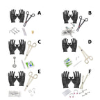 Surgical Steel Beginner Piercing Kit 14, 16 & 18 Gauge with Forceps