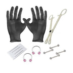 Surgical Steel Beginner Piercing Kit 14, 16 & 18 Gauge with Forceps
