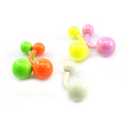 Surgical Steel 14 Gauge Colorful Enamel Belly Rings - 5 Pack