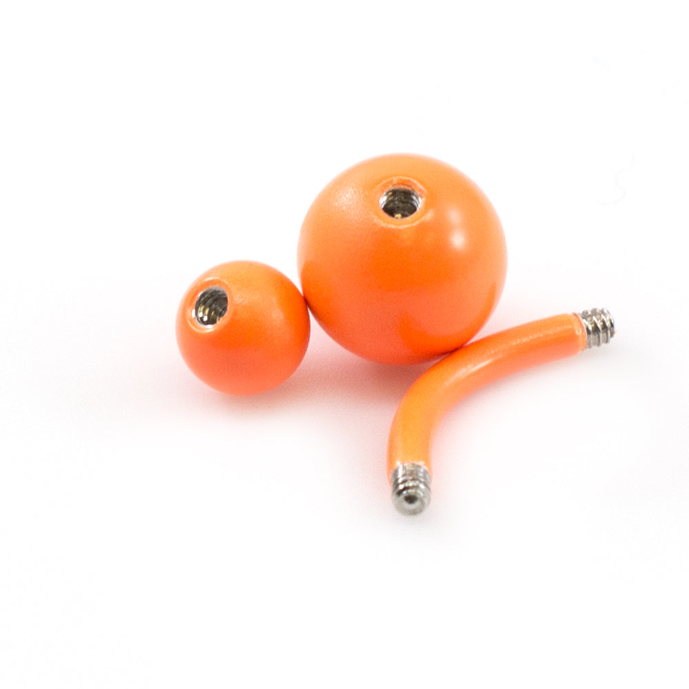 Surgical Steel 14 Gauge Colorful Enamel Belly Rings - 5 Pack