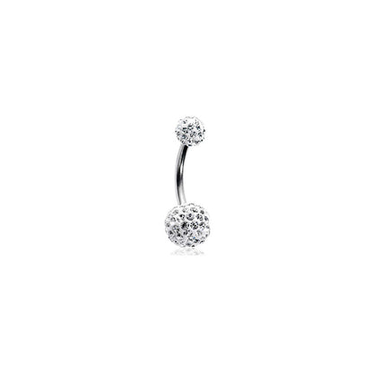Surgical Steel Belly Button Ring 14 Gauge 2 Styles / 4 Colors - 4 Pack