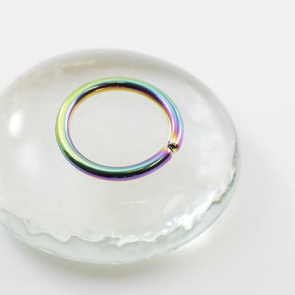 Anodized Titanium 14 Gauge Bendable Hoop Ring - 7/16 Inch - photo 2