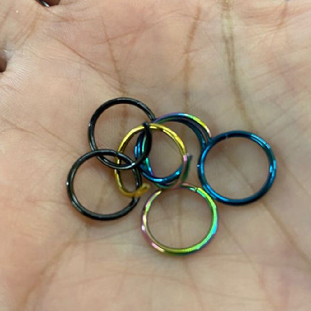 PVD Surgical Steel 16 Gauge Bendable Seamless Hoop Rings - 8 Pack