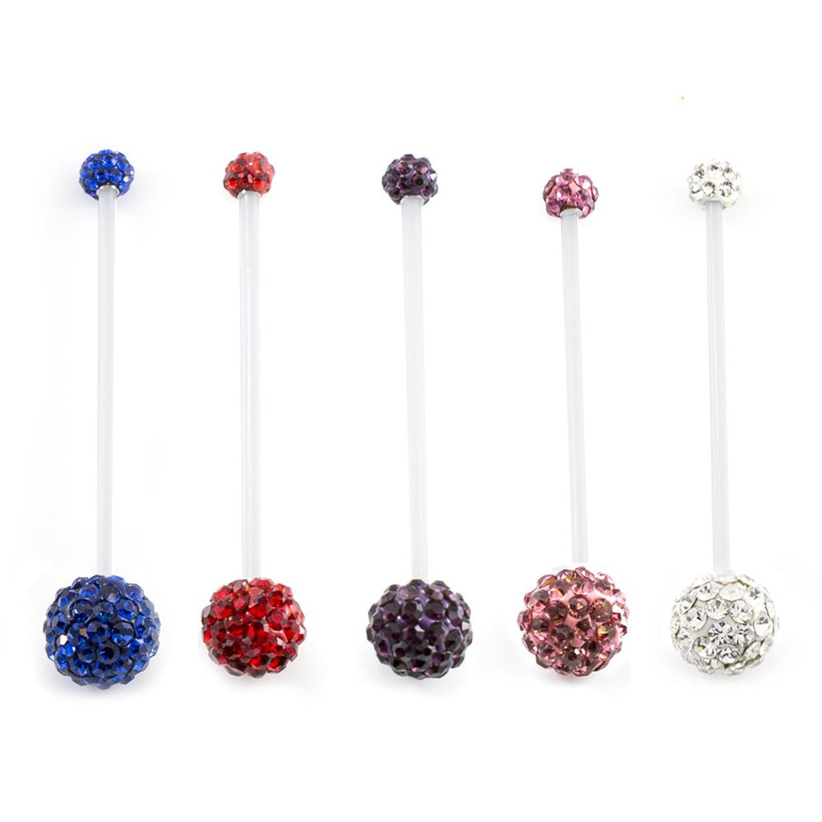 Bio-Flex Long Pregnancy Belly 14 Gauge 1-1/2" (38 mm) & Ferido Ball - Kruelty