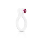 Bio-Flex Non-Piercing Fake Nose Ring with CZ - 5 Colors - photo 4