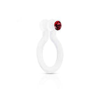 Bio-Flex Non-Piercing Fake Nose Ring with CZ - 5 Colors - photo 2