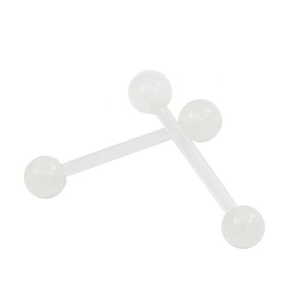 Bioflex 14 Gauge Straight Barbell Glow in Dark Retainer - Pair