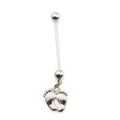Bio-Flex Long Pregnancy Belly Ring 14 Gauge 1" (25 mm) & Cute Feet - Kruelty - Photo 7
