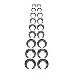 Acrylic Bull Horn Tapers Septum & Ear Plugs O-Rings - Pair - Kruelty - Photo 3
