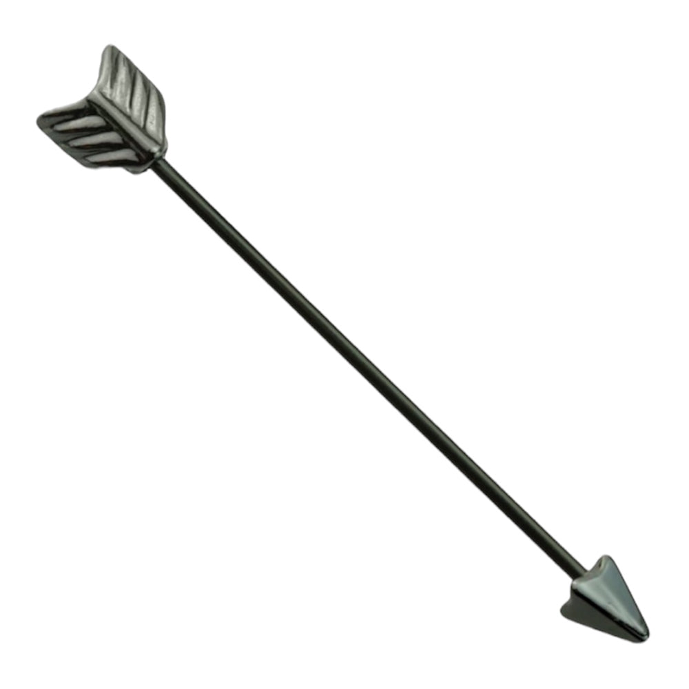Surgical Steel 14 Gauge Industrial Barbell with Arrow - photo 2