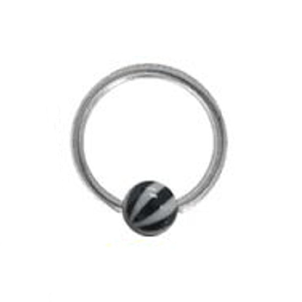 Surgical Steel 14 Gauge Captive Bead Ring with Acrylic Beach Ball - photo 2