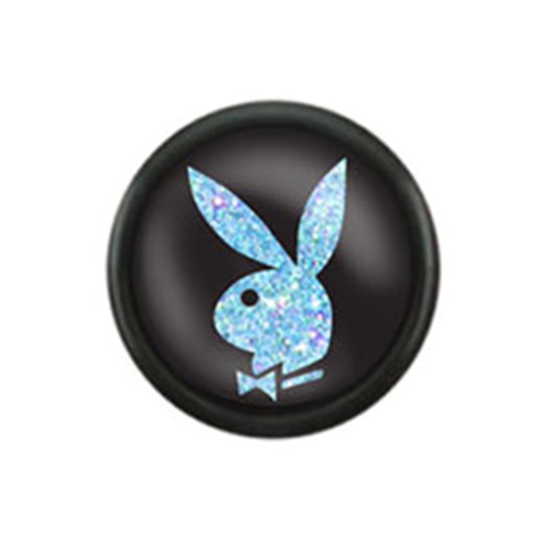 Surgical Steel 16 Gauge Fake Plugs with Playboy Bunny 5/16 Inch - Pair - photo 6