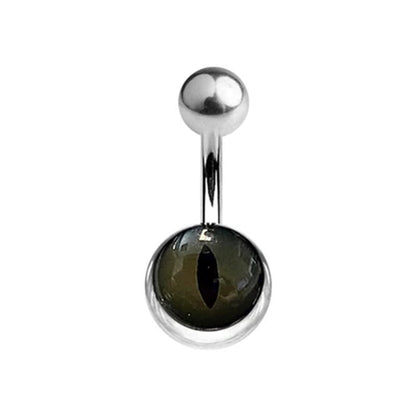 Surgical Steel 14 Gauge Belly Ring with Cat's Eye - photo 4