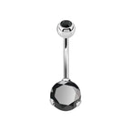 Surgical Steel 14 Gauge Crystal CZ Belly Button Ring