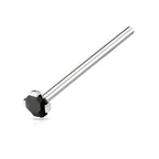 Surgical Steel 20 Gauge Bendable Nose Ring CZ - 10 Pack - View 2