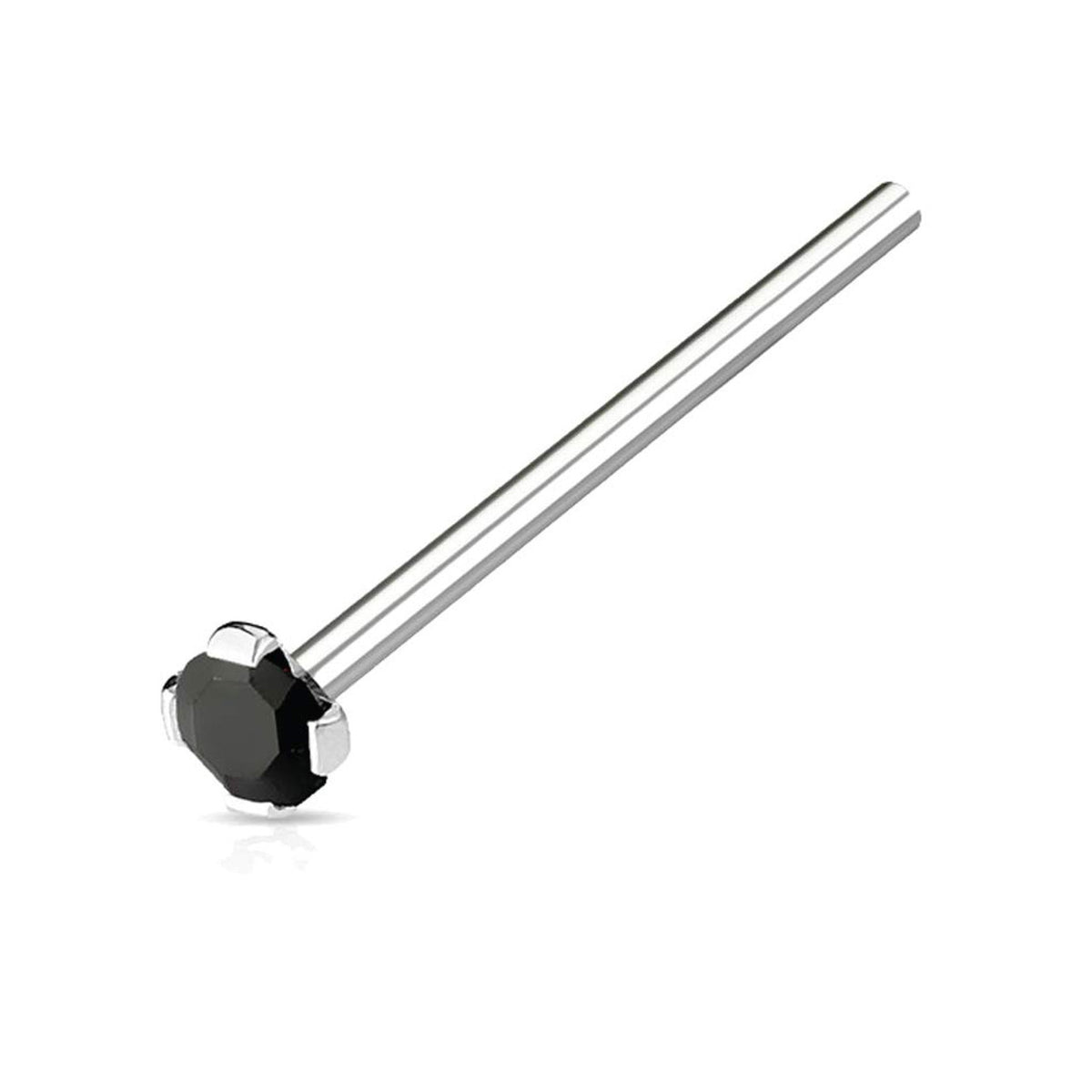 Surgical Steel 20 Gauge Bendable Nose Ring CZ - 10 Pack - View 2