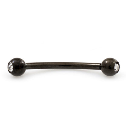 Surgical Steel 16 Gauge Tongue Barbell with CZ Snake Eyes Crystal - photo 10
