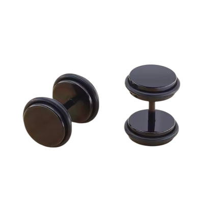 PVD Surgical Steel 16 Gauge Fake Ear Gauge Plugs - Pair - photo 5