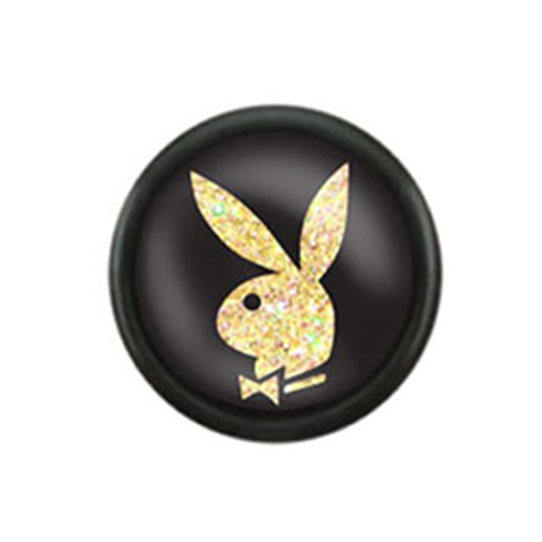 Surgical Steel 16 Gauge Fake Plugs with Playboy Bunny 5/16 Inch - Pair - photo 10