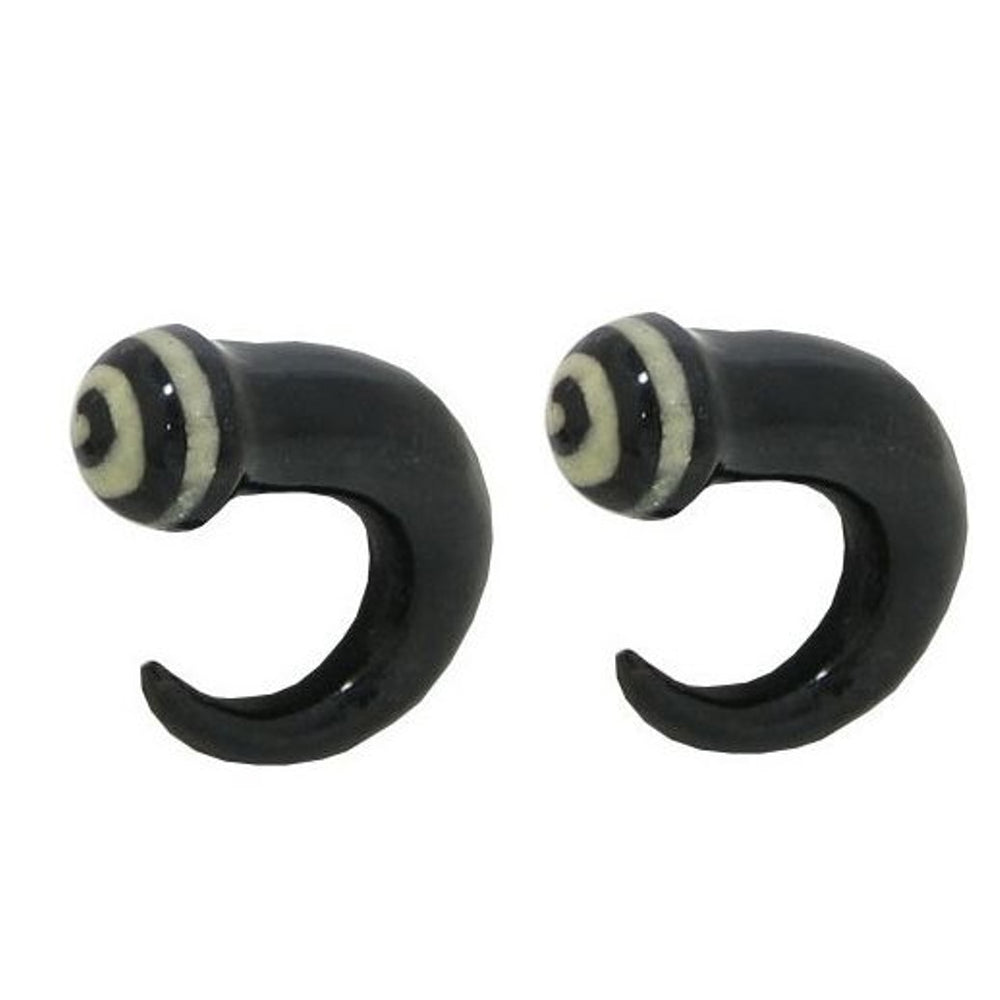 Buffalo Horn 2 to 4 Gauge Black Talon Tapers Ear Gauges - Pair