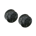 Black Howlite Stone Double Flared Plug Ear 4 to 1-1/2" Gauge - Pair - Kruelty - Photo 4