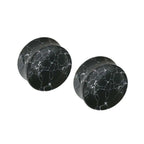 Black Howlite Stone Double Flared Plug Ear 4 to 1-1/2" Gauge - Pair - Kruelty - Photo 4