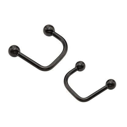 Surgical Steel 16 Gauge Labret Stud Lippy Loop with Ball Ends - Pair - photo 3