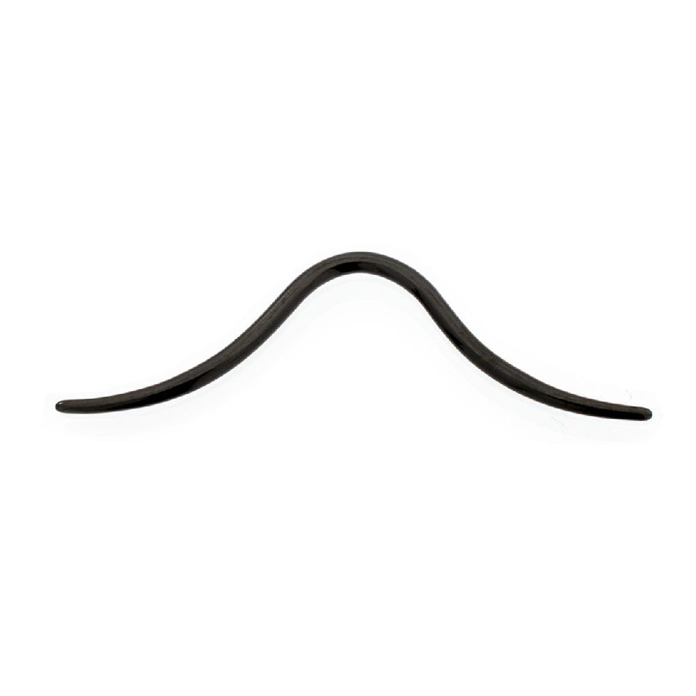 Surgical Steel Septum Ring 14 Gauge 40mm with Black PVD Mustache