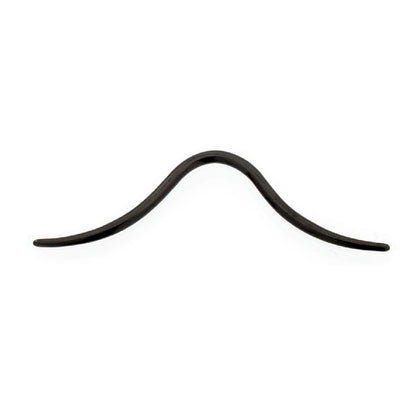 Surgical Steel Septum Ring 14 Gauge 40mm with Black PVD Mustache