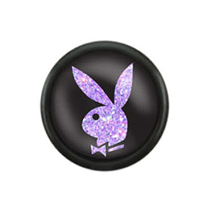 Surgical Steel 16 Gauge Fake Plugs with Playboy Bunny 5/16 Inch - Pair - photo 8