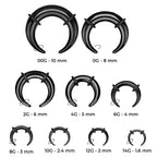 Acrylic Bull Horn Tapers Septum & Ear Plugs O-Rings - Pair - Kruelty - Photo 2