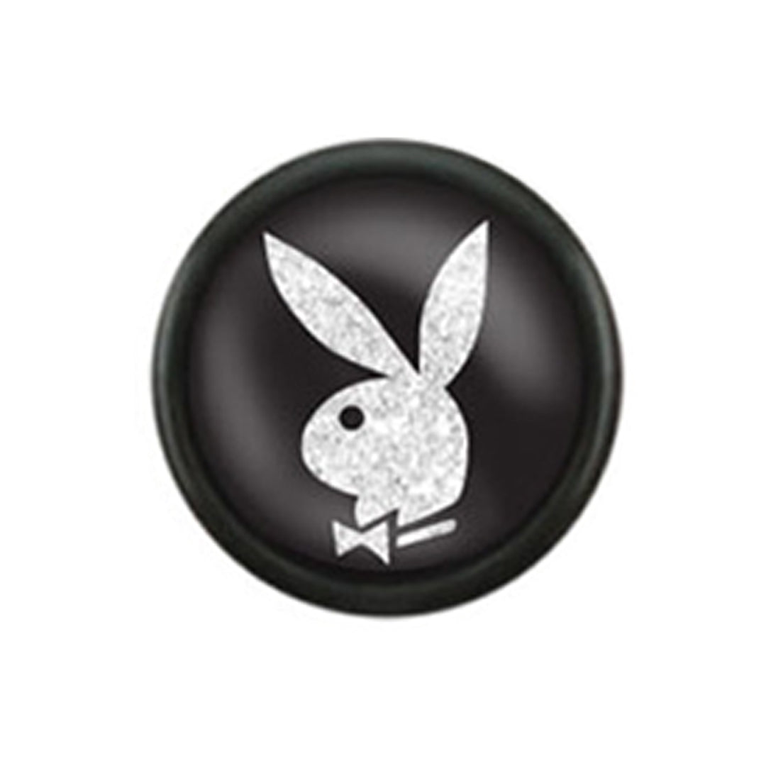 Surgical Steel 16 Gauge Fake Plugs with Playboy Bunny 5/16 Inch - Pair - photo 2