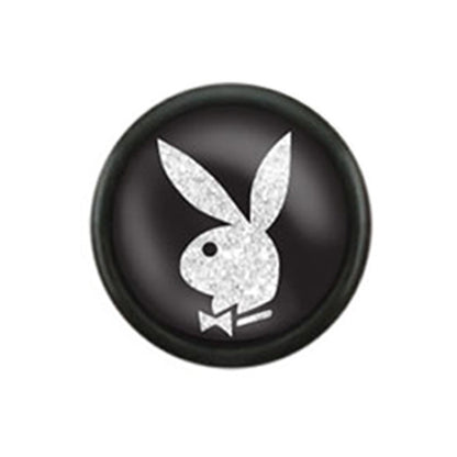 Surgical Steel 16 Gauge Fake Plugs with Playboy Bunny 5/16 Inch - Pair - photo 2