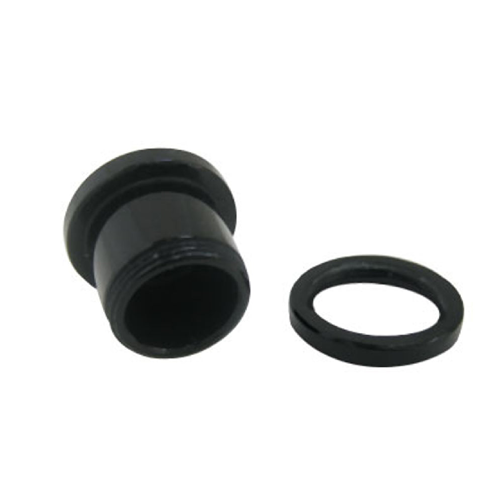 Acrylic Black Screw-Fit Ear Plugs 10G to 2G with Black Star - Pair - photo 2