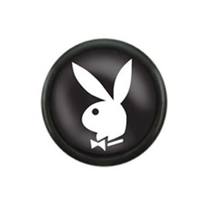 Surgical Steel 16 Gauge Fake Plugs with Playboy Bunny 5/16 Inch - Pair - photo 3
