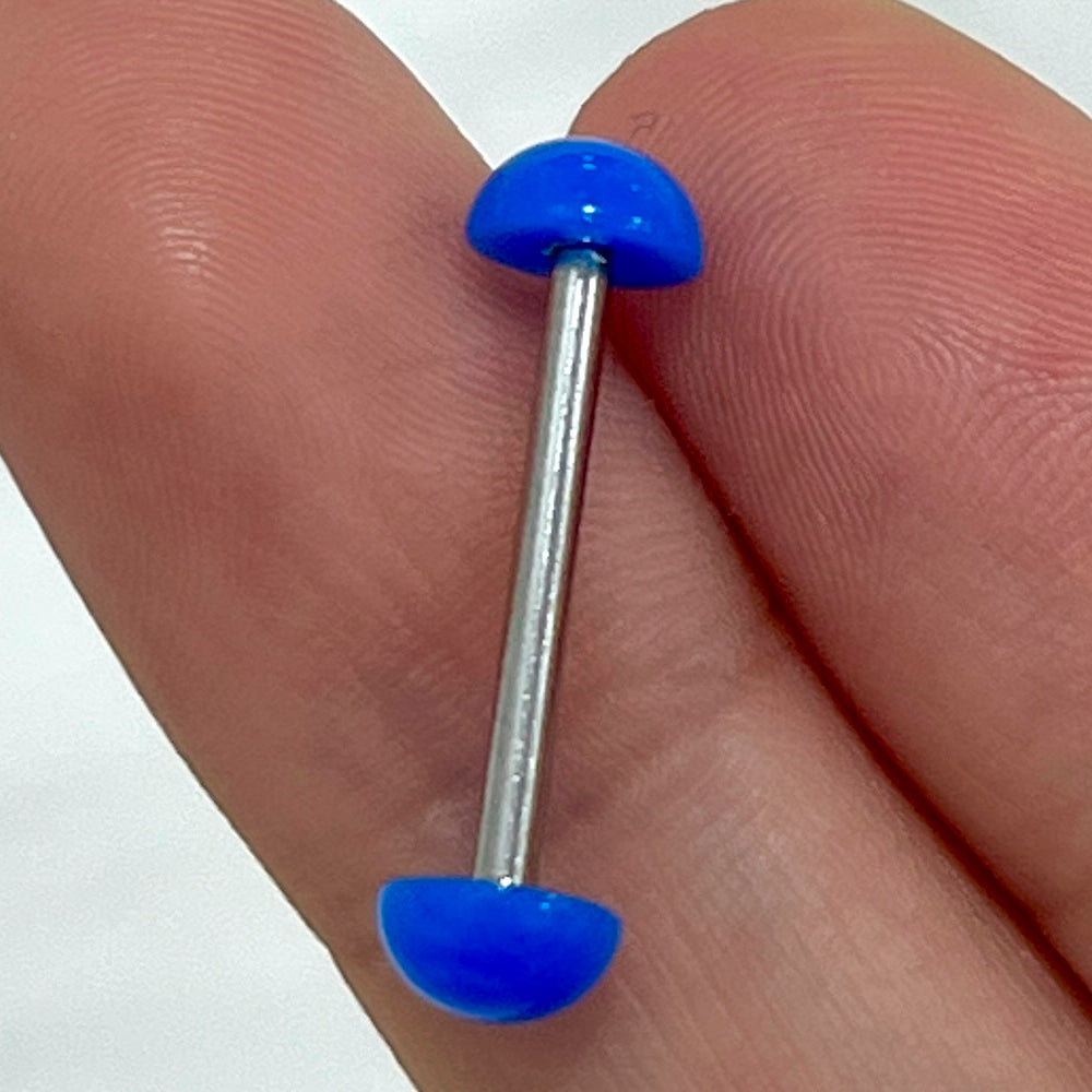 Surgical Steel 14 Gauge Straight Barbell with UV Acrylic Balls - photo 9
