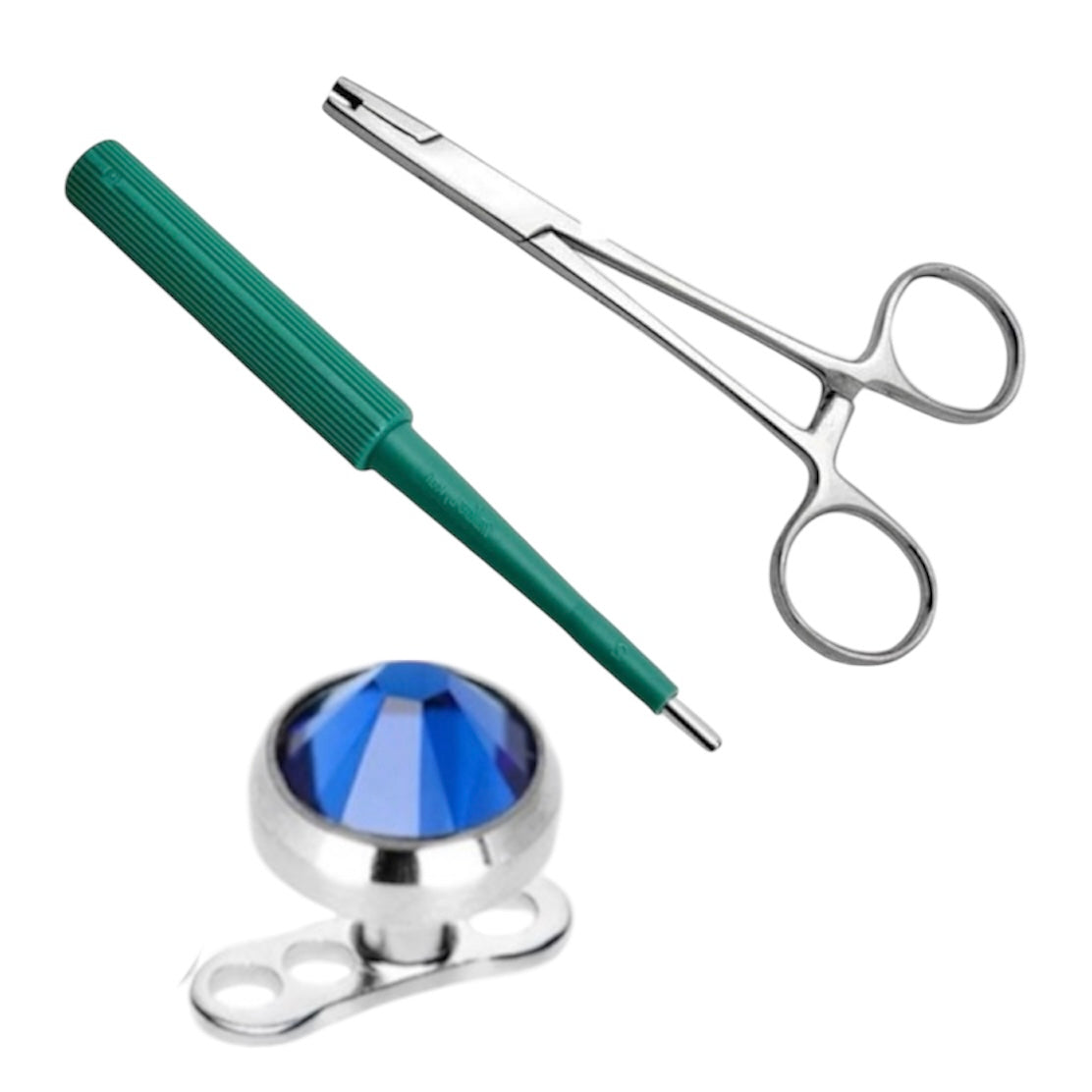 Surgical Steel 14 Gauge Dermal Anchor Kit with 4mm CZ Top - photo 7