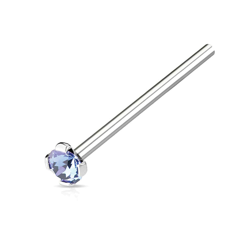 Surgical Steel 20 Gauge Bendable Nose Ring CZ - 10 Pack - View 3