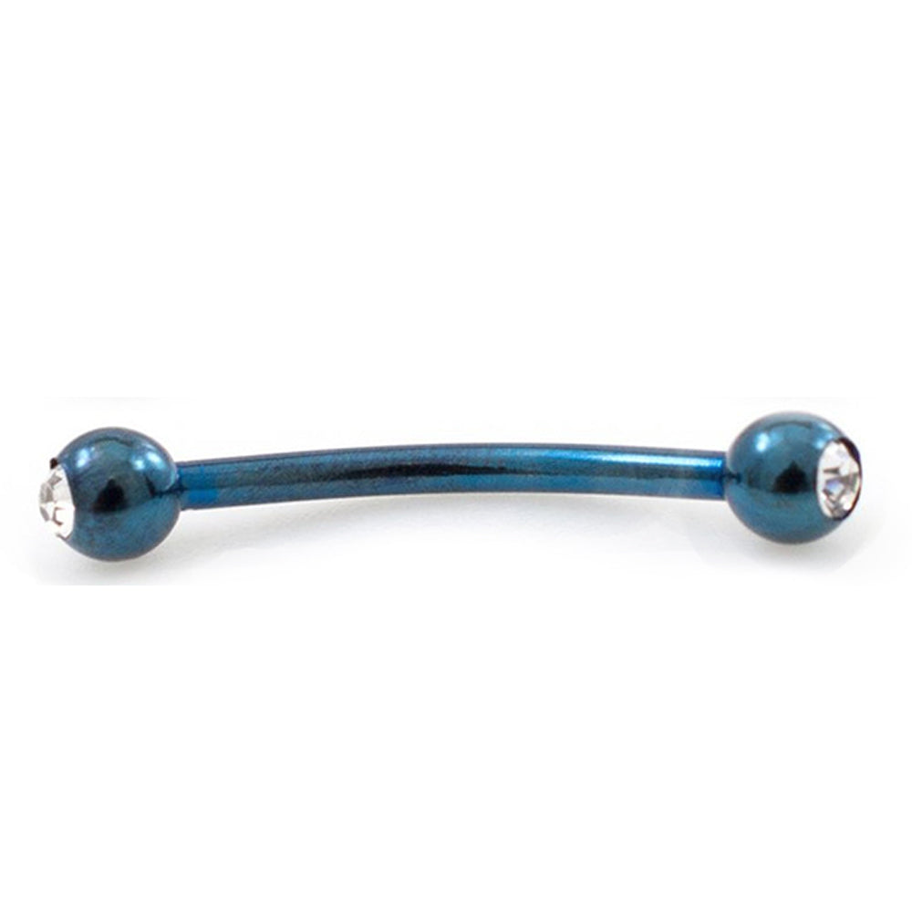 Surgical Steel 16 Gauge Tongue Barbell with CZ Snake Eyes Crystal - photo 3