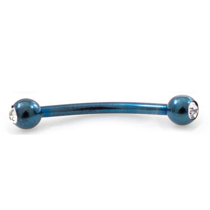 Surgical Steel 16 Gauge Tongue Barbell with CZ Snake Eyes Crystal - photo 3