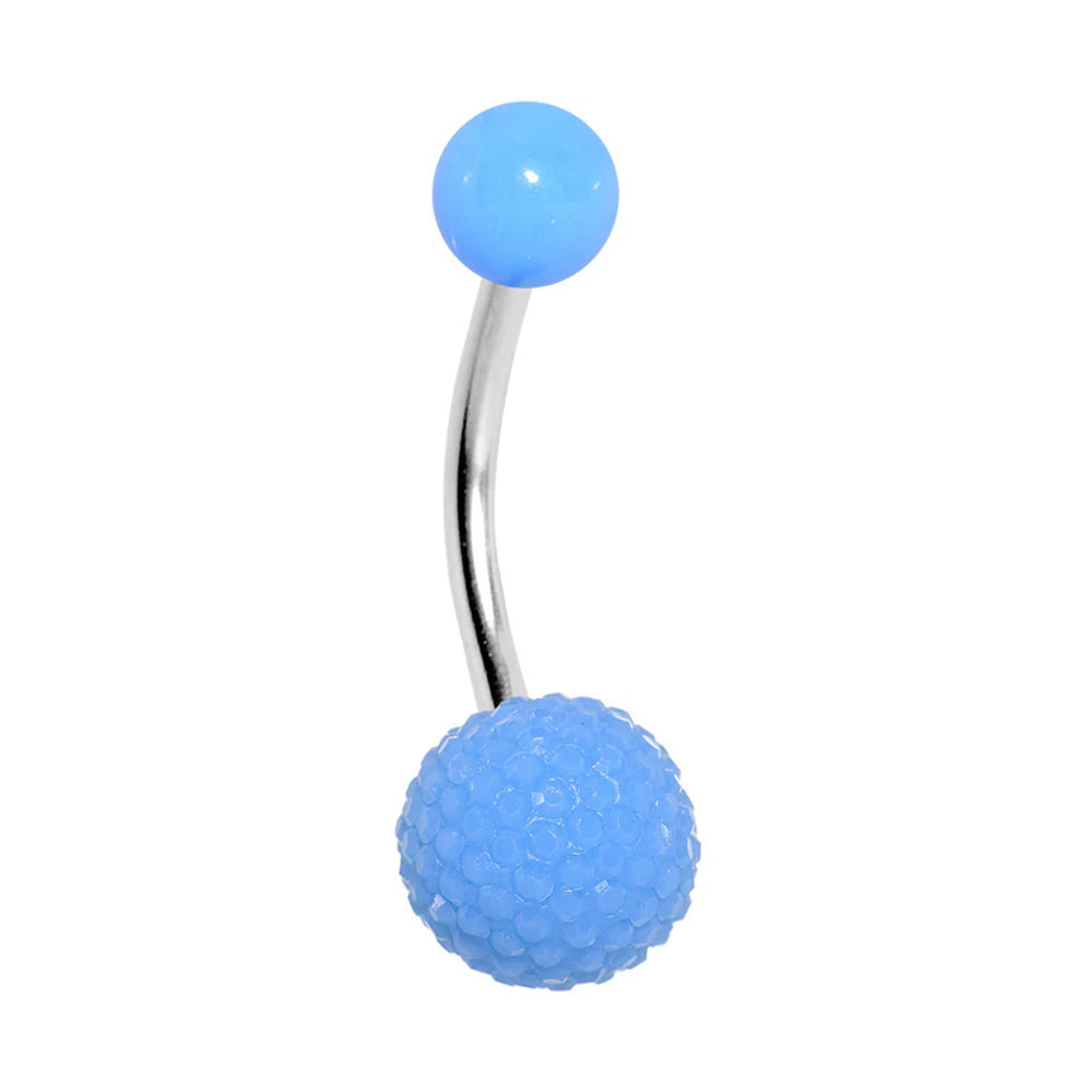 Surgical Steel 14 Gauge Belly Ring with Acrylic Disco Ball - photo 6