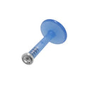 Flexible Labret Monroe Blue with Clear Gem