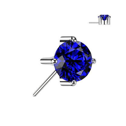 Titanium Push In Threadless Front Facing CZ Tops 3mm to 5mm - photo 4